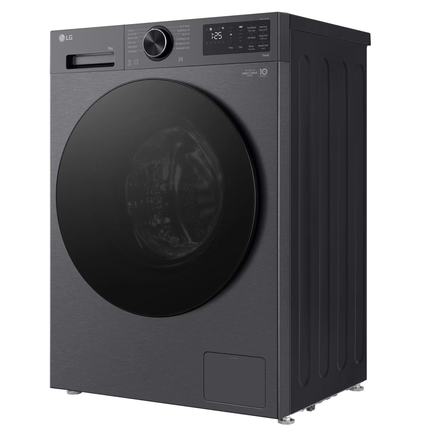 Стиральная машина LG F2X50S9TBB (47,5см / 9кг / 1200об / пар / AI DD™ / Steam™ / TurboWash 360 / ThinQ (Wi-Fi) / серый / А+++)-0