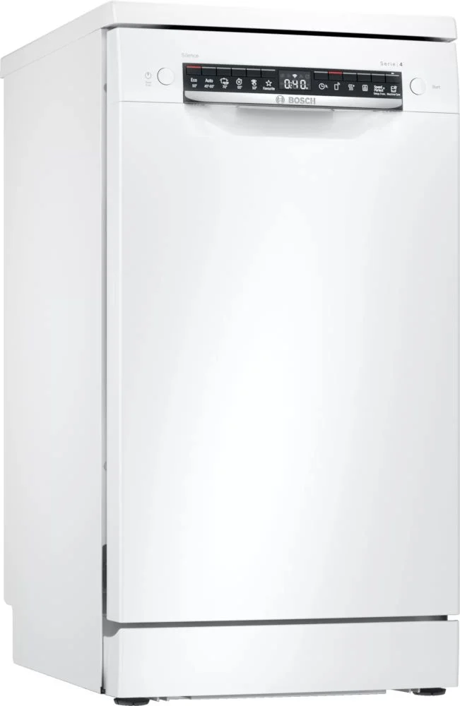 Машина посудомоечная отдельностоящая узкая Bosch SPS4HKW53E (Serie4 / 9 комплектов / Home Connect / AquaStop)-0