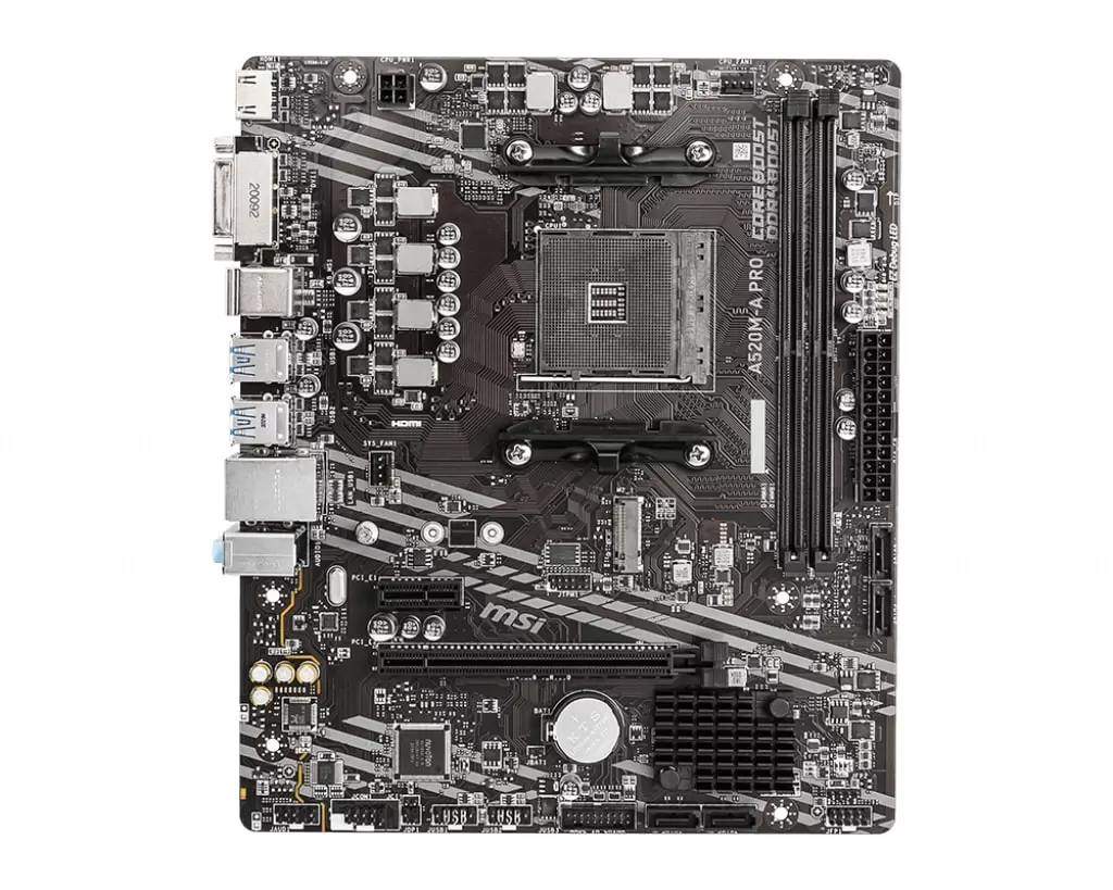 Материнская плата GIGABYTE A520M-K-V2 /AM4, AMD A520, 2xDDR4, 1xM2, 4xSATA, HDMI+VGA, Micro-ATX/-0