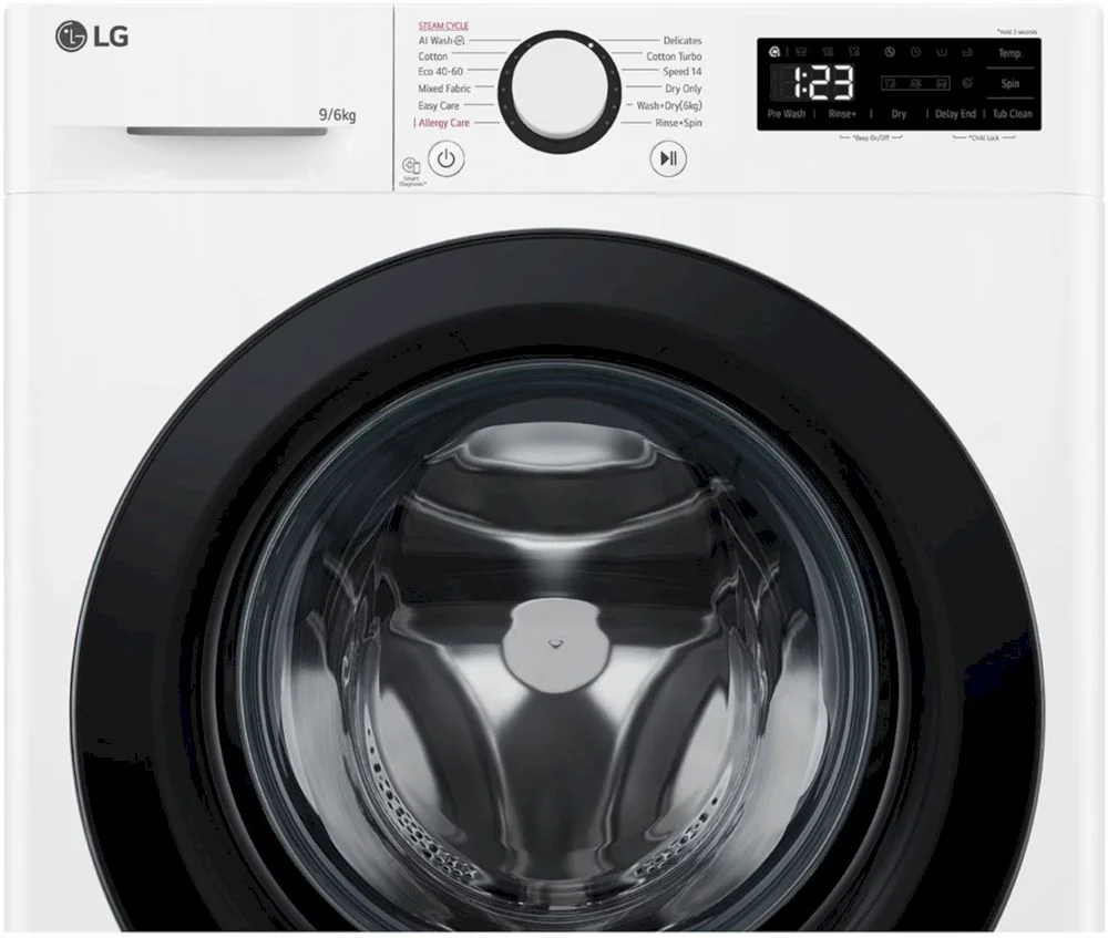 Стирально-сушильная машина LG F4DR509SBW (56.5см / 9кг / 6кг / 1400об / пар / AI DD / TurboWash™360 / Inverter Direct Drive / A+++)-3