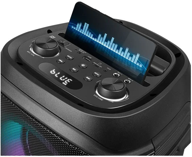 Беспроводная портативная колонка SVEN PS-800 / 100W / TWS / microSD / USB / FM / Bluetooth /  Батарея 2*4400mAh / LED подсветка / дисплей / караоке /-9