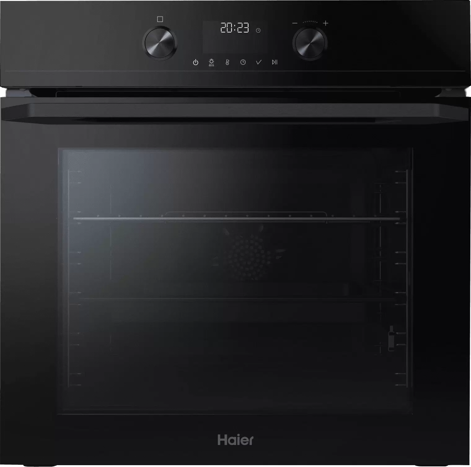 Духовой шкаф Haier HOQ-K5AAN3GB (72 л / Чёрный / Гриль / Телескоп.напр.(x1) / AquaClean / A+)-0