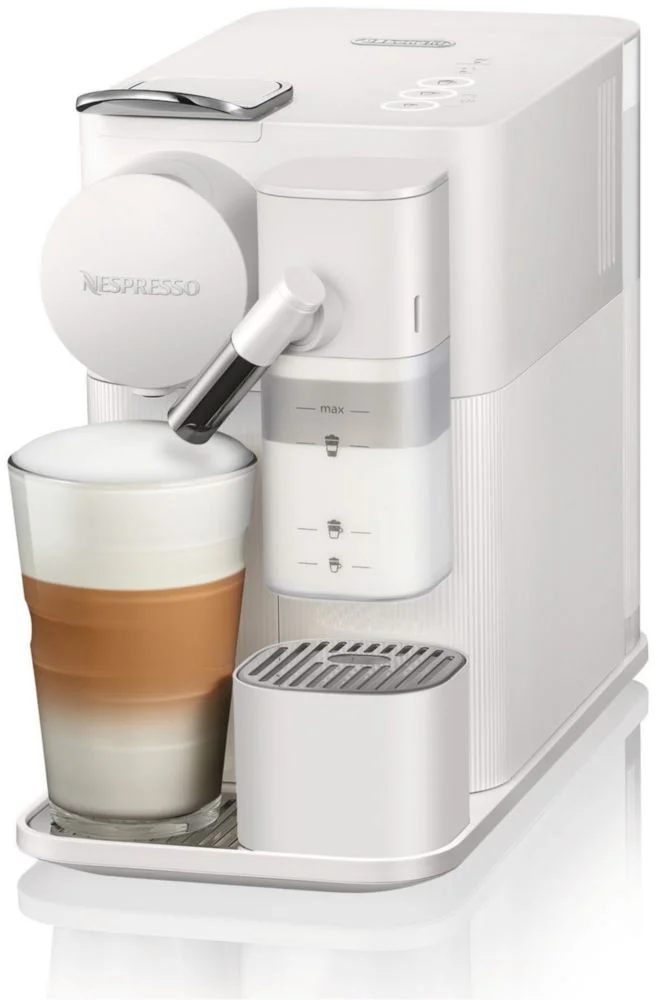 Кофемашина капсульная DeLonghi Lattissima One EN510.W (капсулы Nespresso Original / 1450 Вт / 1.0 л / автоматический капучинатор / 5 напитков)-1