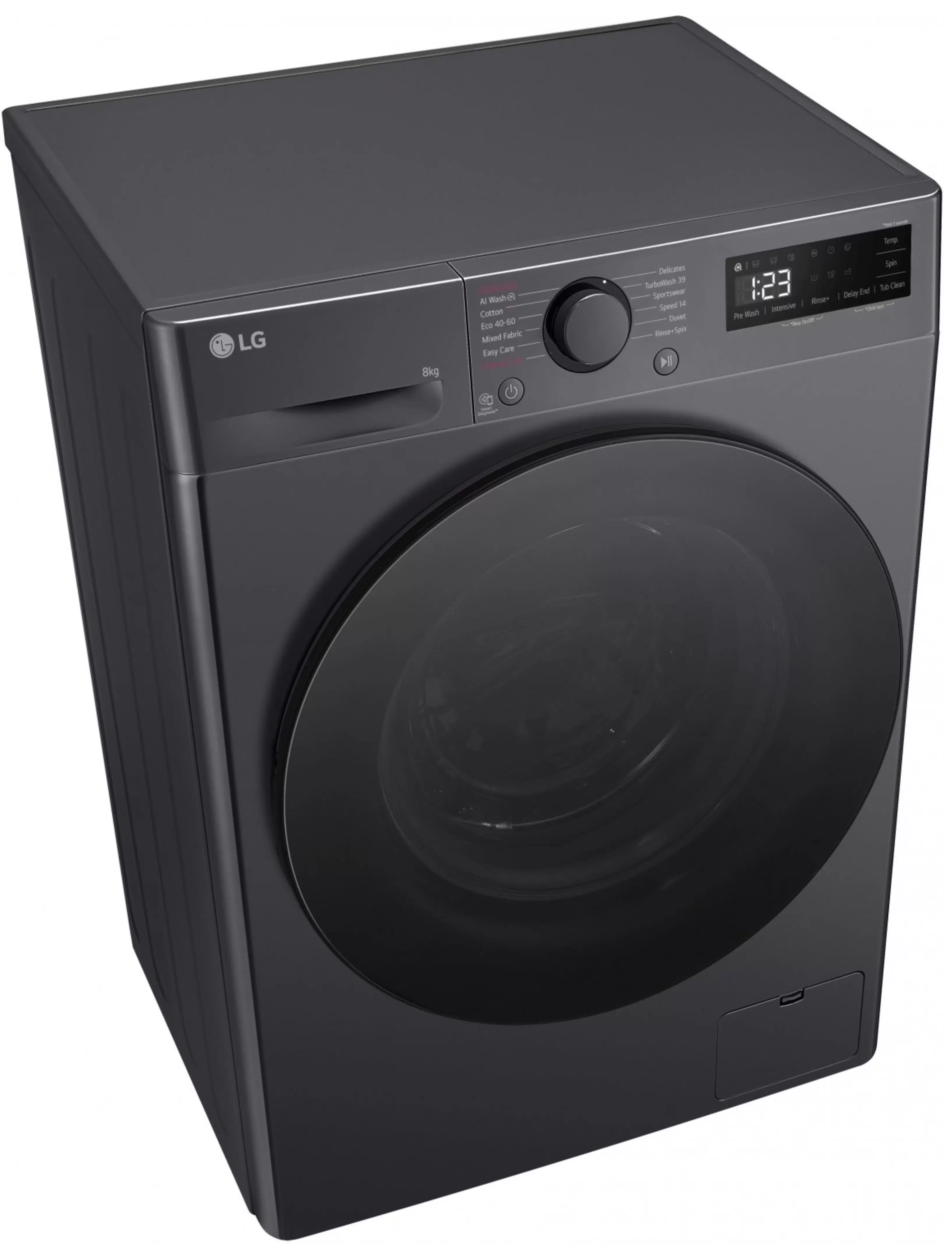 Стиральная машина LG F2WR508S2M (47.5см / 8кг / 1200об / пар / добавление белья / AI DD ™ / Smart Diagnosis / Inverter Direct Drive / A+++ / Чёрная)-10