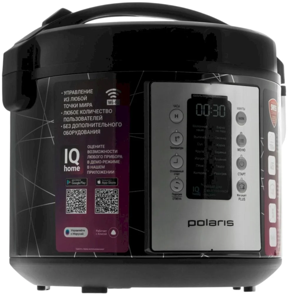 Мультиварка Polaris PMC 5020 Wi-Fi IQ Home (5 л / 750 Вт / 45 программ / поддержание тепла, отложенный старт / управление со смартфона)-1