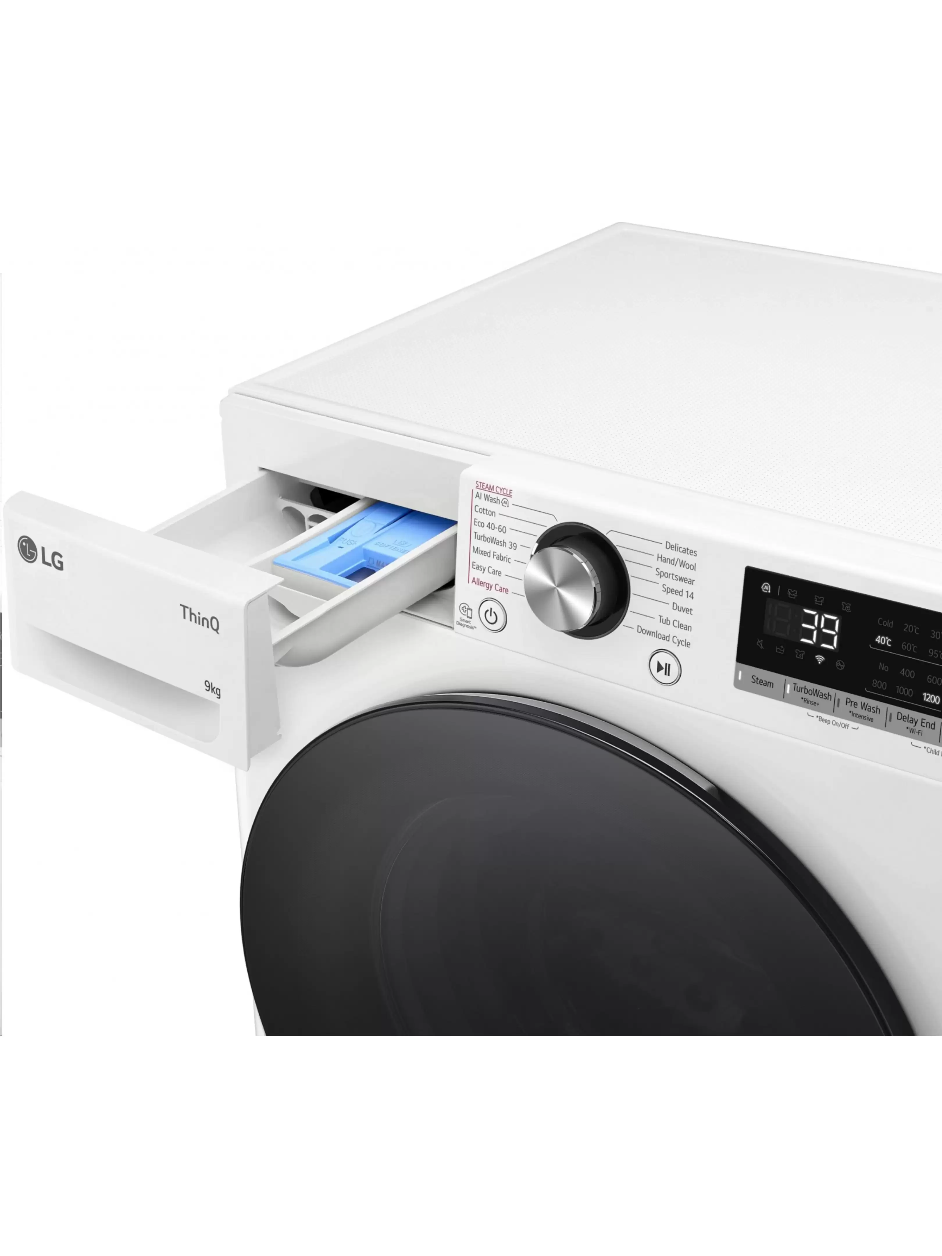 Стиральная машина LG F2WR709S2W (47.5см / 9кг / 1200об / пар / добавление белья / AI DD ™ / TurboWash™ 360˚ / Wi-Fi / Inverter Direct Drive / A+++)-3