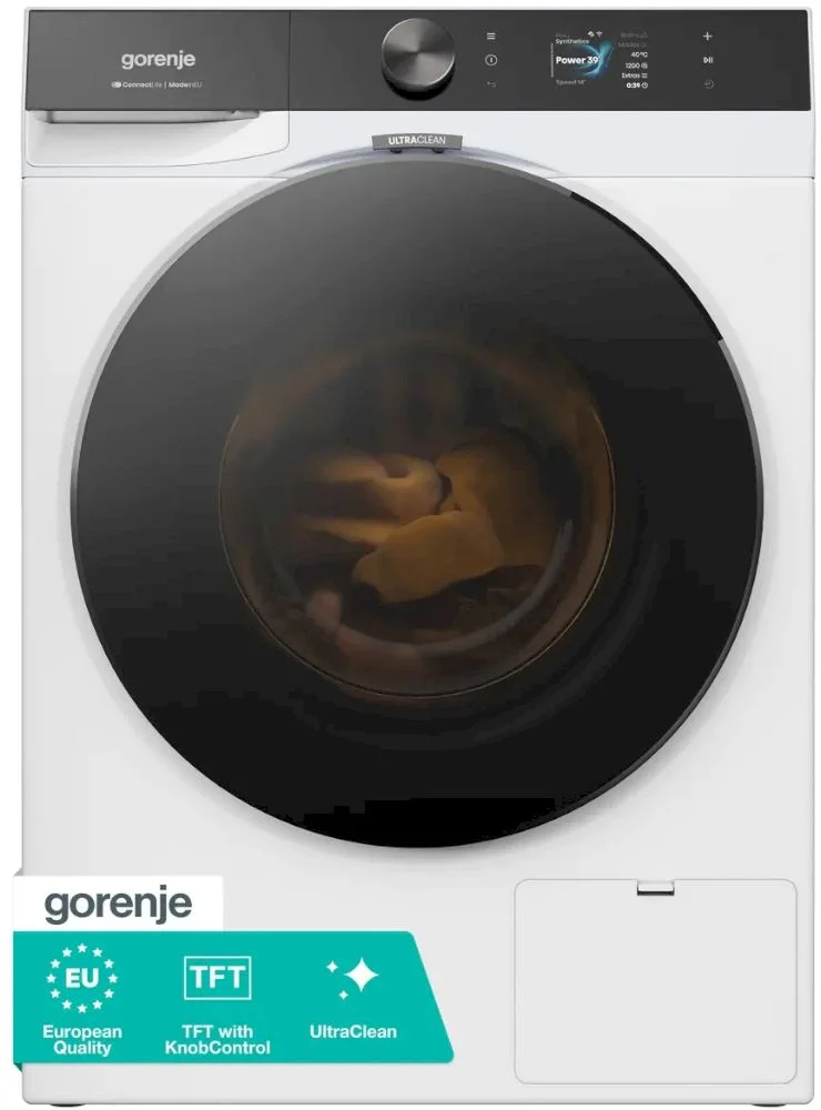 Стиральная машина Gorenje WG894A1P1 (54-57см / 9кг / 1400об / пар / AddClothes / AntiCrease / Inverter PowerDrive / Wi-Fi / А+++)-0