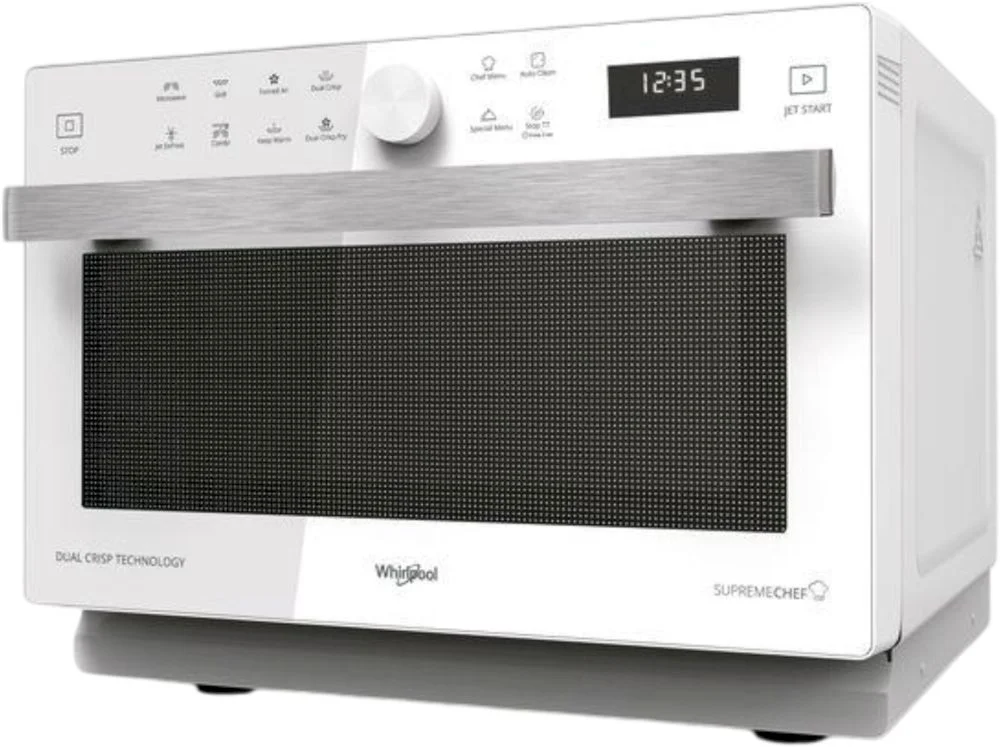 Микроволновая печь Whirlpool MWP 338 W (33 л, 900 Вт, переключатели сенсор, дисплей, гриль, белая)-1