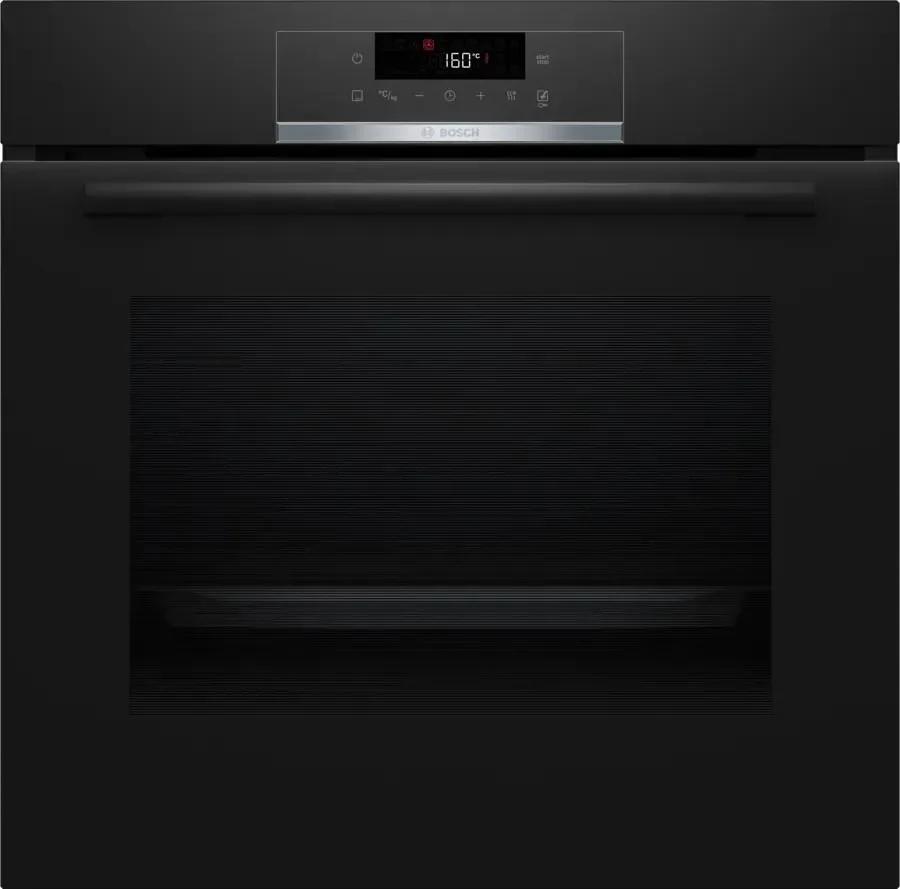 Духовой шкаф Bosch HQG572EB3 (Serie4 / 71 л / до 300 °C / чёрное стекло / Гриль / Телескоп. напр. (x1) / Пиролиз / Steam Add / Air Fry / SoftClose)-0