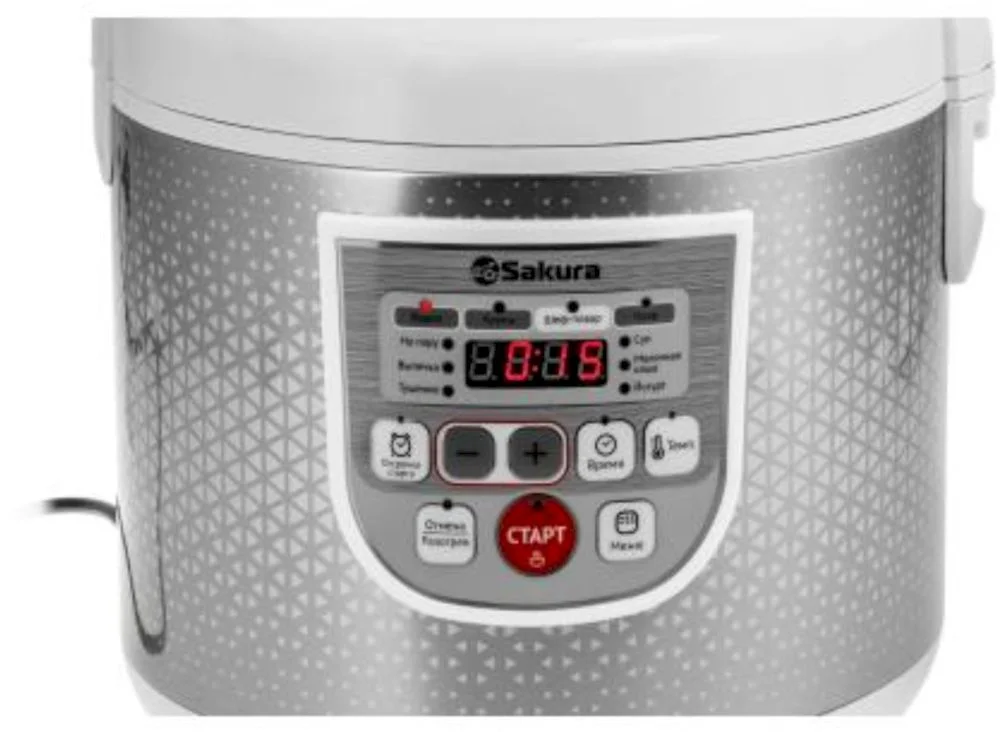 Мультиварка Sakura SA-7753W (5л / 800 Вт / 10 программ)-1