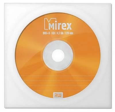 Диск DVD+R Mirex 4.7 Gb, 16x, Бум.конверт (1), (1/600)-0