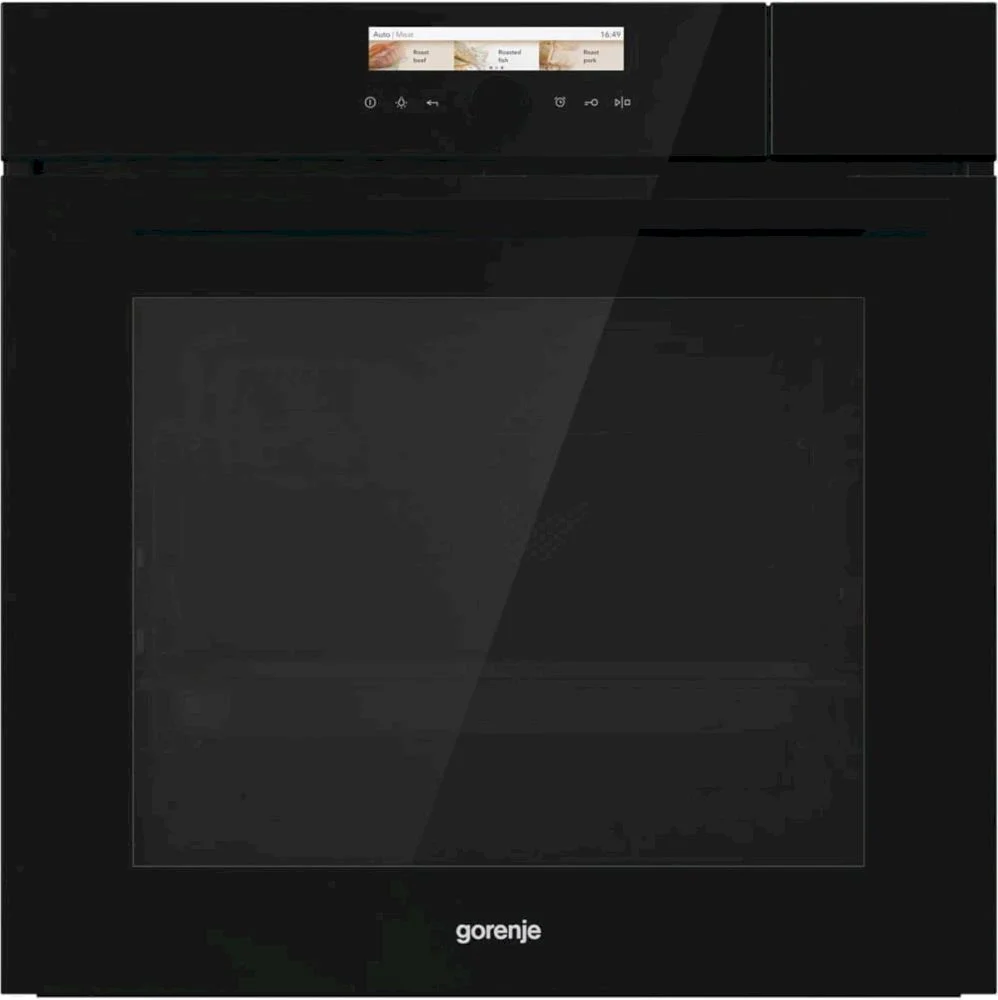 Духовой шкаф с функцией пароварки Gorenje BCS798S24BG (Superior / Чёрная / SilverMatte / ProCook / AutoRoast / AquaClean / StayWarm / телескоп)-0