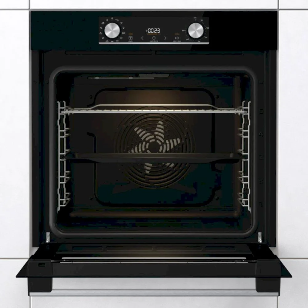 Духовой шкаф Gorenje BOX6737E01BG (Essential / 77 л / до 300 °C / Чёрный, стекло / AquaClean / PerfectGrill / съемные направляющие / А / IconLED)-1