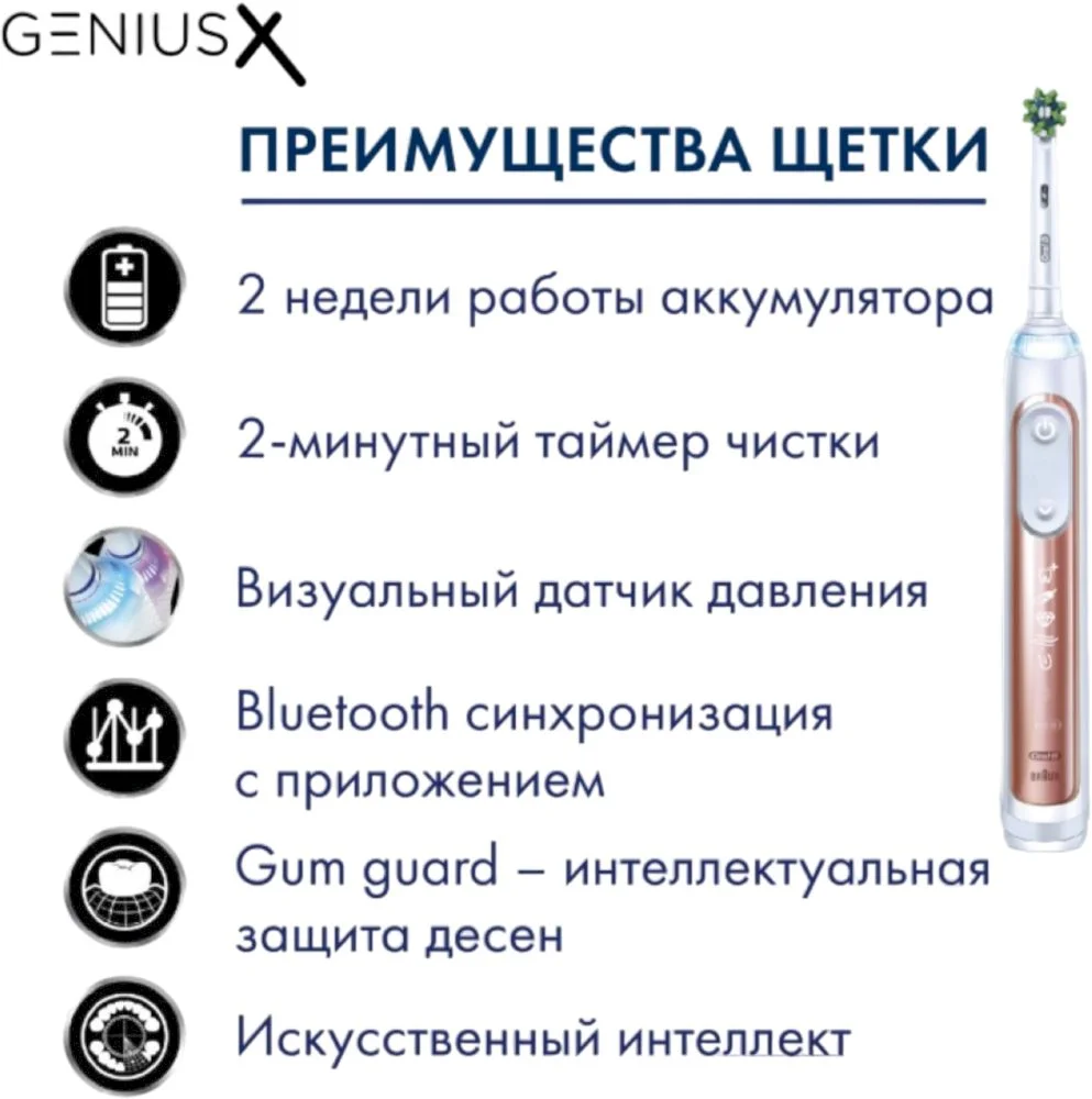 Зубная щетка электрическая Oral-B Genius X Rose Gold-2