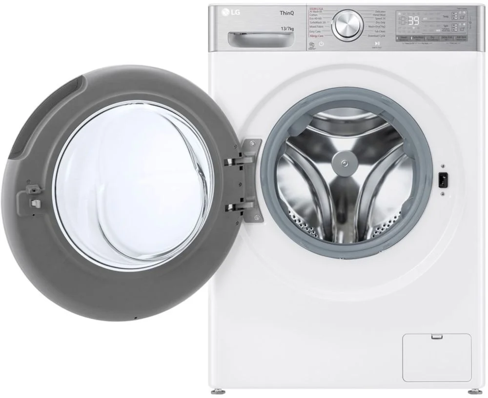 Стирально-сушильная машина LG F4DR913P3WA (61.5см /13кг/7кг/ 1400об / пар / AI DD / TurboWash™360 / Wi-Fi / Inverter Direct Drive / A+++)-1
