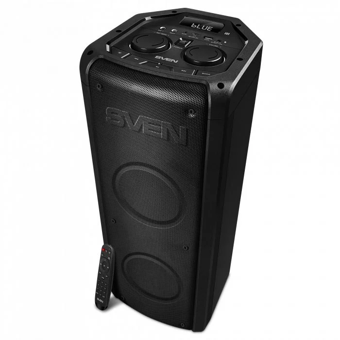 Беспроводная портативная колонка SVEN PS-710 / 100W / microSD / USB / FM / Bluetooth /  Батарея 4400mAh / RGB подсветка / караоке / Чёрный-3