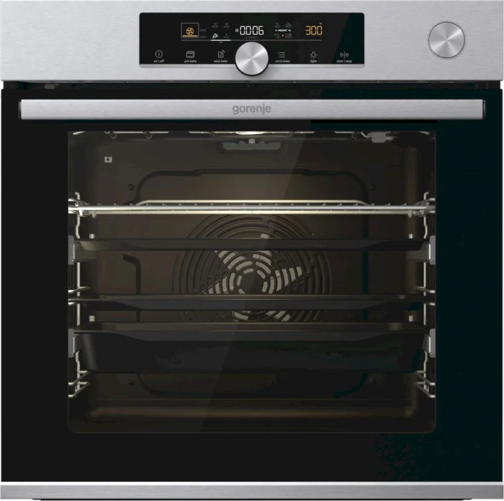 Духовой шкаф с добавлением пара Gorenje BPSA6747A08X (Advanced/Чёрный/SilverMatte/IconLED+/AirFry+/AquaClean/WarmPlate/пиролиз/телескоп)-0