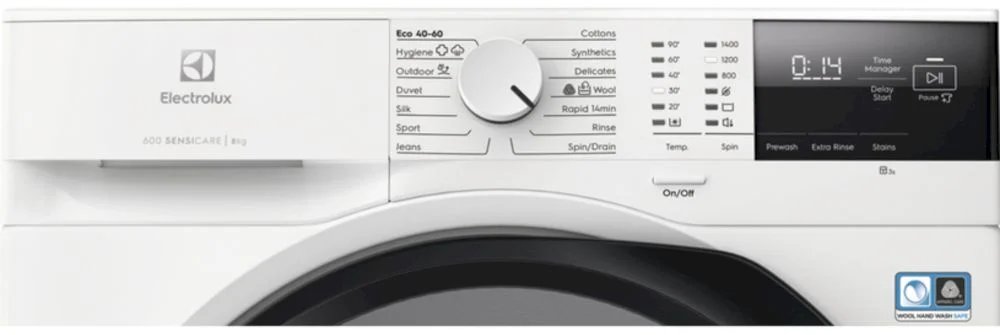 Стиральная машина Electrolux EW6F2482E (SensiCare 600 / 54.7-57.6см / 8кг / 1400об / пар / TimeManager / Inverter / А+++)-1
