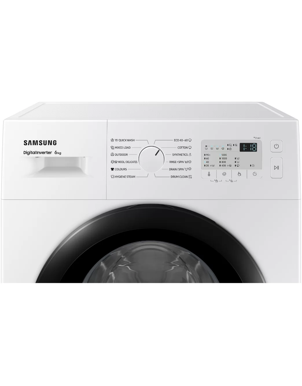 Стиральная машина Samsung WW60A3120BH/LE (40см / 6кг / 1200об / пар / Drum Clean / мотор - Digital Inverter)-5