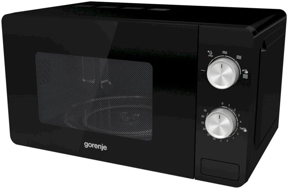 Микроволновая печь Gorenje MO20E1B (Essential / 20 л, 800 Вт, переключатели поворотный механизм, черный)-2