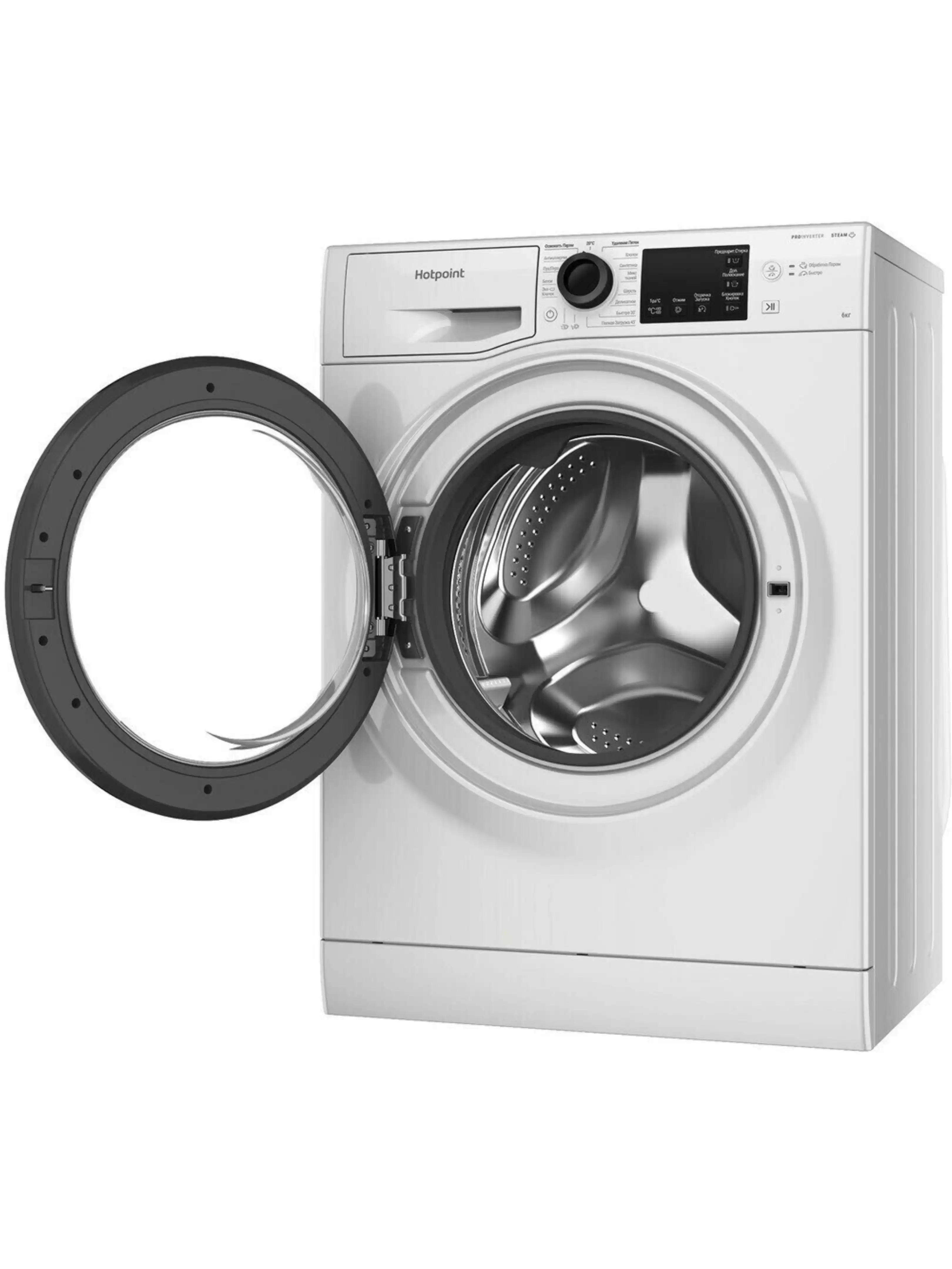 Стиральная машина Hotpoint NSB 6039 K VE RU (42,5см / 6кг / 1000об / пар / A)-3