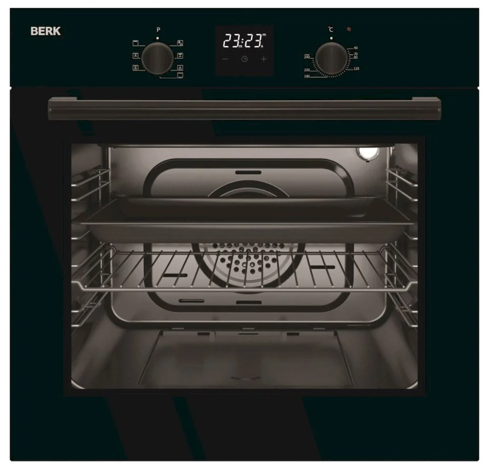 Духовой шкаф Berk BO763 EM BL/S (62 л / до 240 °C / Чёрный / съемные направляющие / А)-0