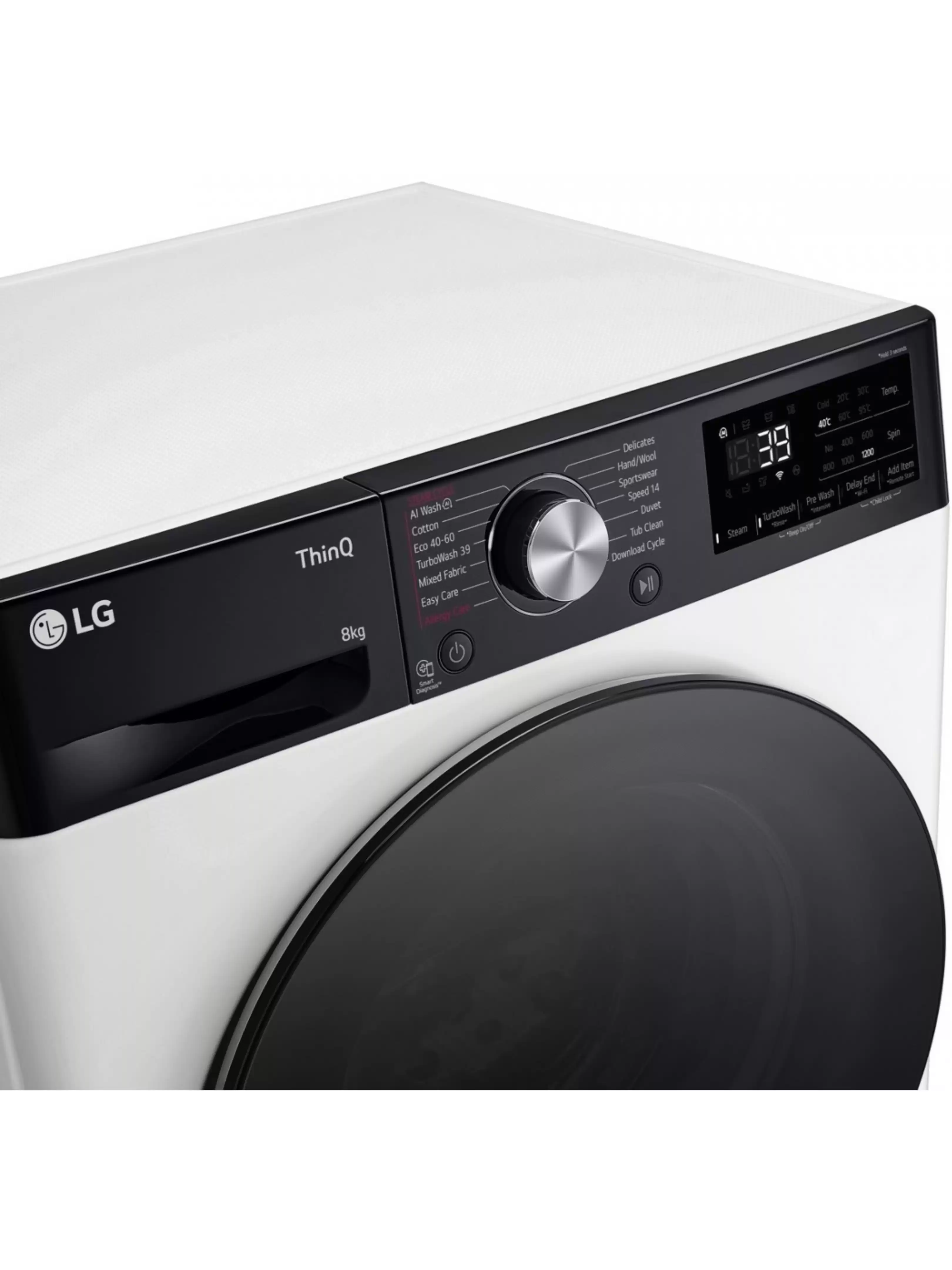 Стиральная машина LG F2WR708S2H (47.5см / 8кг / 1200об / пар / добавление белья / AI DD ™ / TurboWash™ 360˚ / Wi-Fi / Inverter Direct Drive / A+++)-7