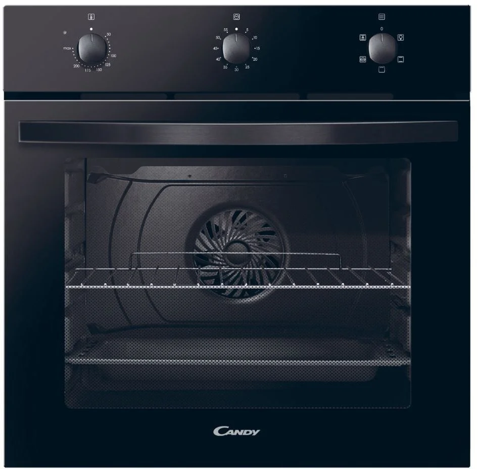 Духовой шкаф Candy FIDC N502 (Idea / 65 л / до 250 °C / Чёрный, стекло / Гриль / Рельефные направляющие / A)-0