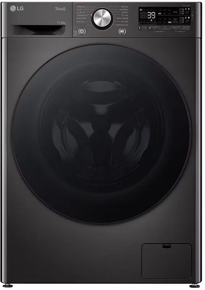Стирально-сушильная машина LG F4DR711S2BA (56.5см /11кг/6кг/ 1400об / пар / AI DD / TurboWash™360 / Wi-Fi / Inverter Direct Drive / A+++ / Чёрная)-0