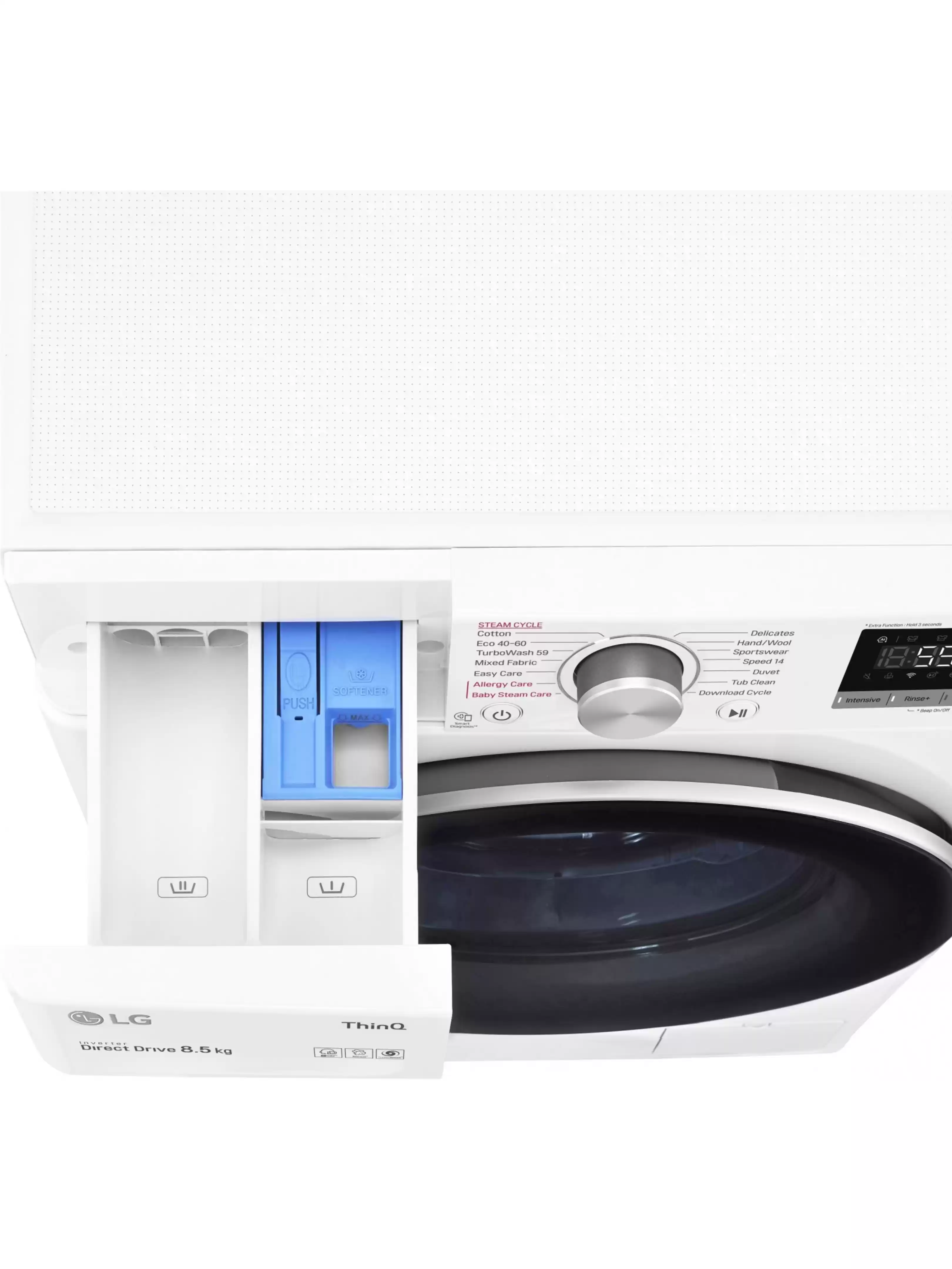 Стиральная машина LG F2WR709S2W (47.5см / 9кг / 1200об / пар / добавление белья / AI DD ™ / TurboWash™ 360˚ / Wi-Fi / Inverter Direct Drive / A+++)-4