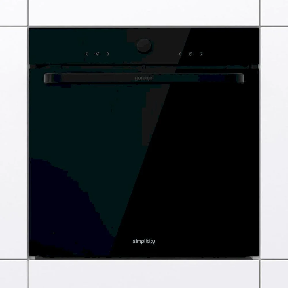 Духовой шкаф Gorenje BOS67371SYB (Simplicity 2.2 / 77 л / до 300 °C / Чёрный, стекло / AquaClean / PerfectGrill / съемные направляющие / А / IconLED)-0