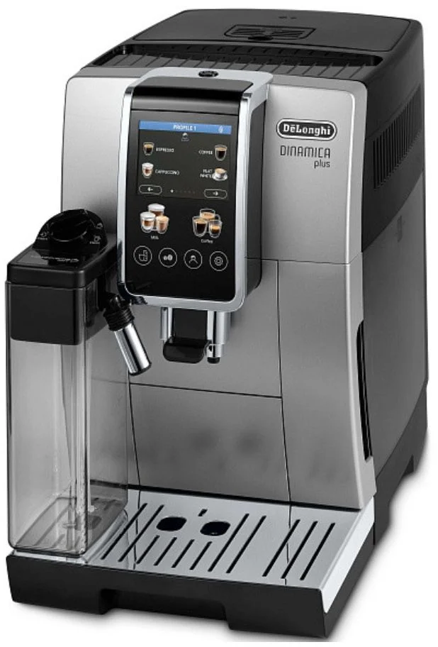 Кофемашина DeLonghi Dinamica Plus ECAM380.85.SB (кофе зерновой, молотый/ 1450 Вт/ 1.8 л/ автоматический капучинатор/ 12 напитков)-0