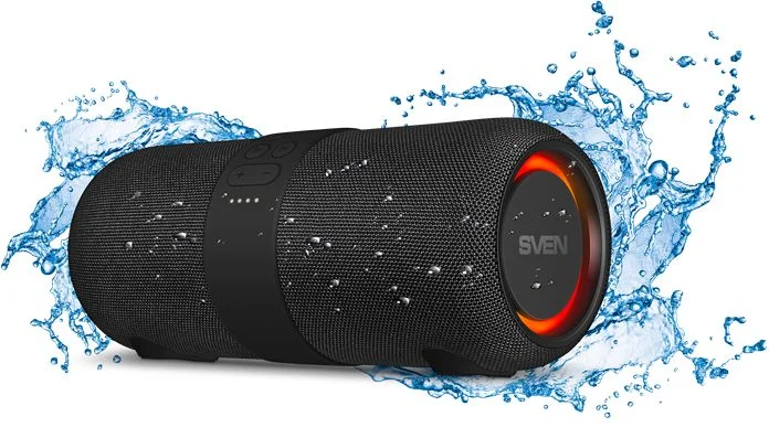 Беспроводная портативная колонка SVEN PS-340 / 24W / TWS / microSD / IPx6/ USB / Bluetooth / Батарея 3600mAh  / Чёрный / материал – пластик-0