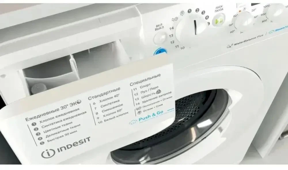 Стиральная машина Indesit BWSD 61051 WWV RU (42.5см / 6кг / 1000об / пар / Push&Go Steam / Water Balance Plus)-5