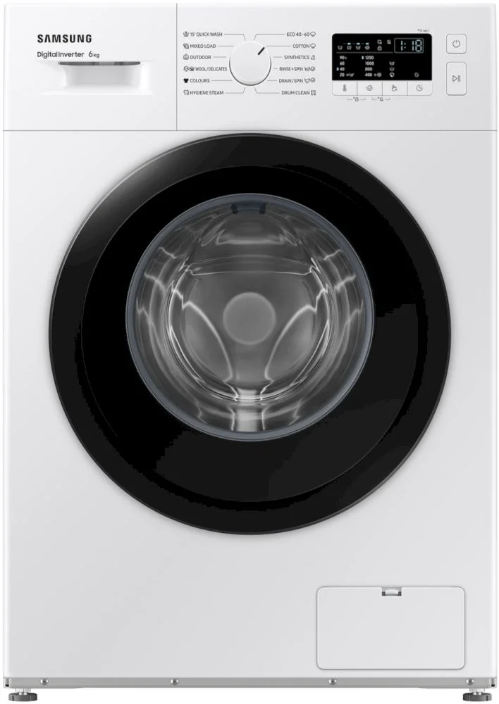 Стиральная машина Samsung WW60A3120BE/LE (40см / 6кг / 1200об / пар / Drum Clean / мотор - Digital Inverter)-0