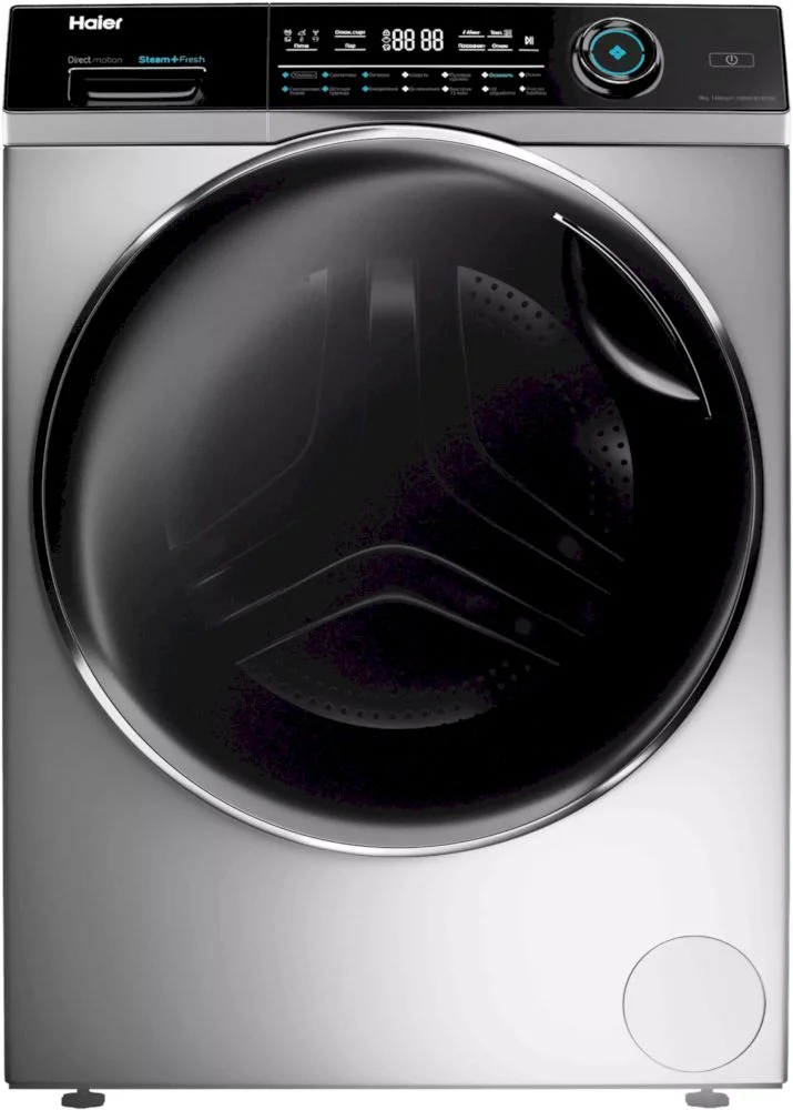 Стиральная машина Haier HW80-B14979S (51,3 см / 8кг / 1400об / пар / Drum Light / Antistain / Direct Motion / A+++ / Серебро)-0