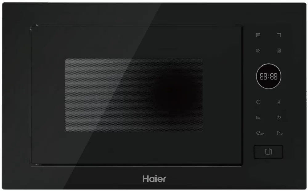 Микроволновая печь встраиваемая Haier HMX-BPG259B (Чёрная / 25 литров / ширина - 59,5 см / 900 Вт / Гриль 1260 Вт)-0