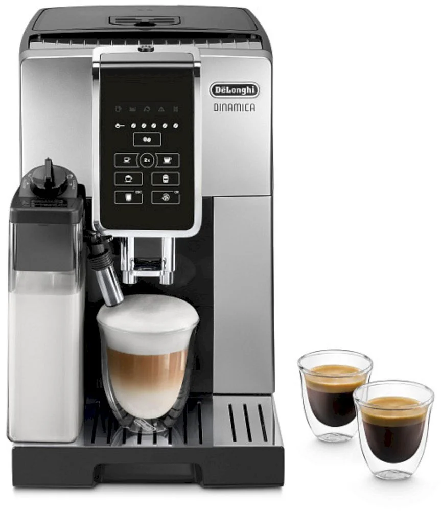 Кофемашина DeLonghi Dinamica ECAM350.50SB (кофе зерновой, молотый/ 1450 Вт/ 1.8 л/ автоматический капучинатор/ 5 напитков)-0