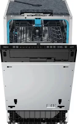 Машина посудомоечная встраиваемая 45 см Haier HDWE11-594RU (11 комплектов / 3 полки / расход воды - 10 л / Aquastop / А)-0