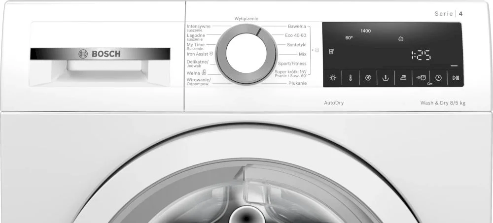 Стирально-сушильная машина Bosch WNA13401PL (Serie4 / 59-63см / 8/5кг /1400об / пар /SpeedPerfect / ActiveWater Plus / EcoSilence Drive / A+)-3