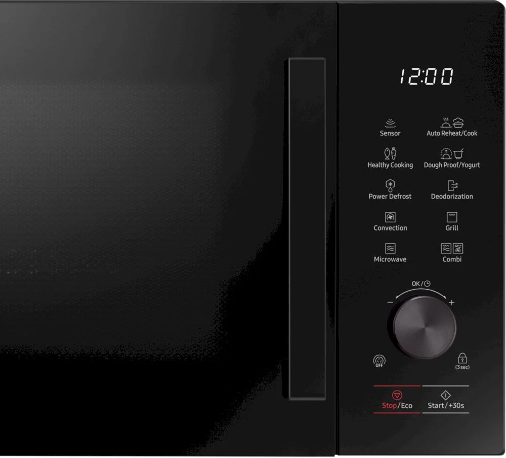Микроволновая печь Samsung MC28A5127AK (28 л, 900 Вт, переключатели кнопки и поворотный механизм, гриль 1500 Вт, конвекция 2100 Вт, дисплей, чёрный)-5