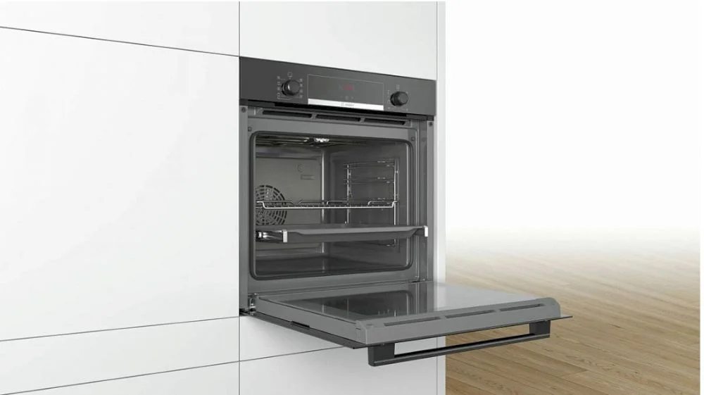 Духовой шкаф Bosch HBA534EB0 (Serie4 / 71 л / до 275 °C / Чёрное стекло / Гриль / съемные направляющие / EcoClean (задняя стенка) / A)-4