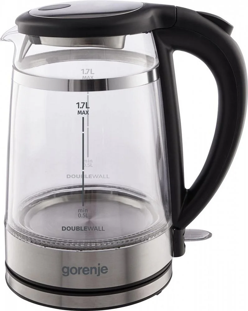 Чайник Gorenje K17GDW (2200Вт / 1,7л / стекло)-0