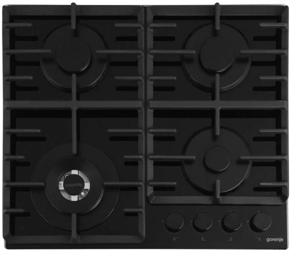 Поверхность газовая Gorenje GKTW642SYB (Simplicity 2.1 / черный / закаленное стекло / чугун / WOK)-0