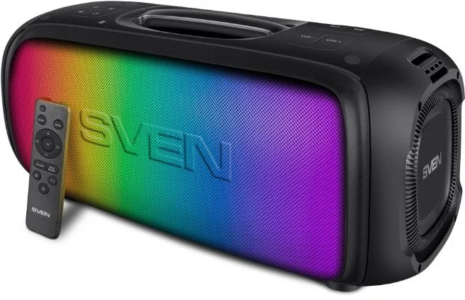 Беспроводная портативная колонка SVEN PS-860 / 100W / TWS / microSD / USB / FM / Bluetooth /  Батарея 5400mAh / LED подсветка  / караоке /-0