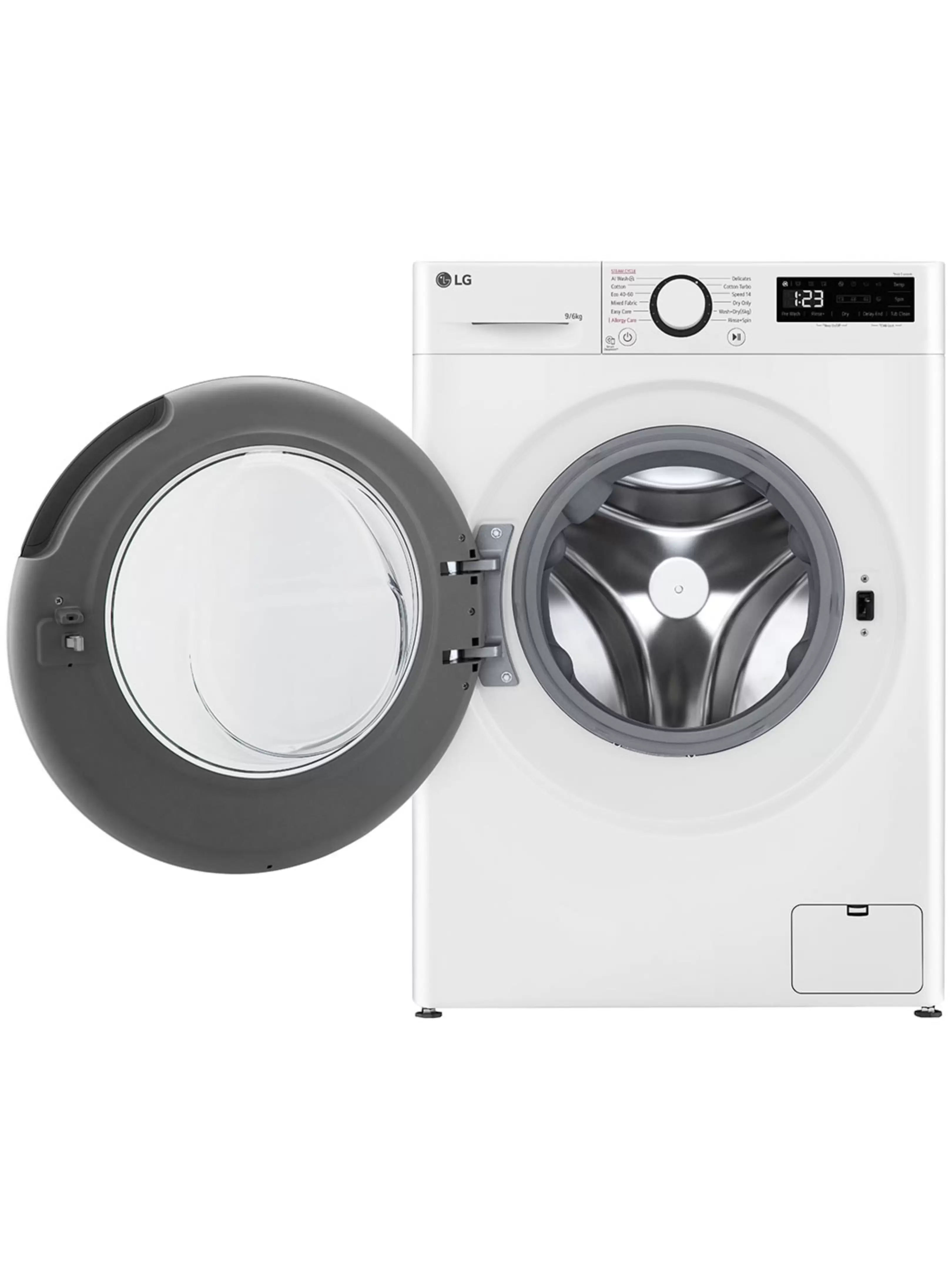 Стирально-сушильная машина LG F4DR509SBW (56.5см / 9кг / 6кг / 1400об / пар / AI DD / TurboWash™360 / Inverter Direct Drive / A+++)-1