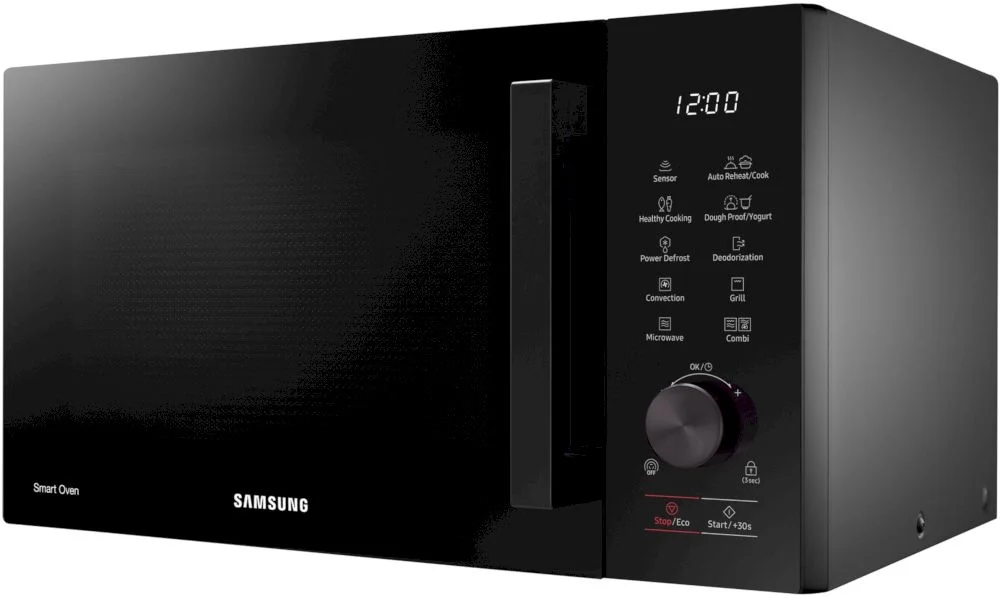 Микроволновая печь Samsung MC28A5127AK (28 л, 900 Вт, переключатели кнопки и поворотный механизм, гриль 1500 Вт, конвекция 2100 Вт, дисплей, чёрный)-2