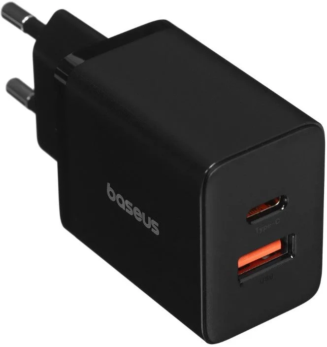 Сетевое зарядное устройство Baseus Cube, (USB/Type-C/3A/20W/QC), Черное-0