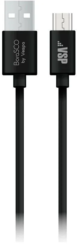 Кабель Borasco micro-USB - USB, 1м, Черный-0