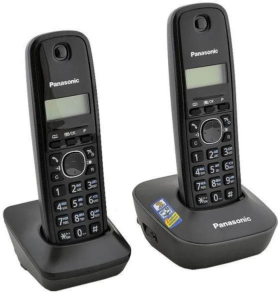 Телефон Panasonic KX-TG1612RUН 2 трубки-0